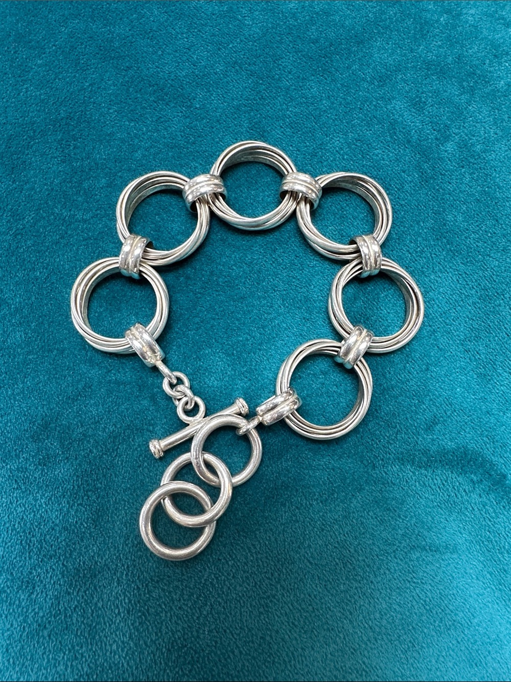 Silpada B1235 Silver Multi-Ring Toggle Bracelet. Price firm